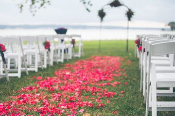 Outdoor wedding area