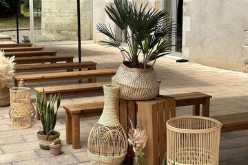 Outdoor wedding area