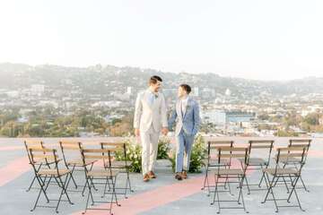 Outdoor wedding area
