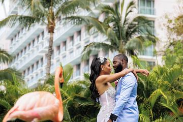 Outdoor wedding area