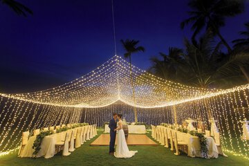 Outdoor wedding area