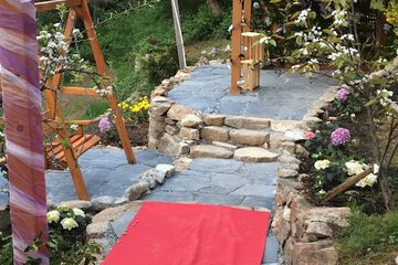Outdoor wedding area