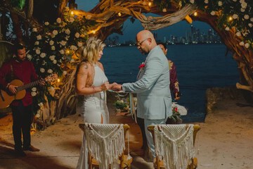 Outdoor wedding area