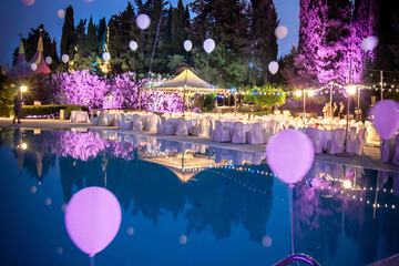 Outdoor wedding area