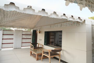 Outdoor wedding area