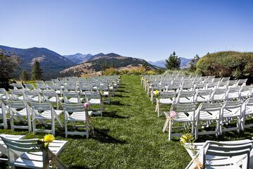 Outdoor wedding area