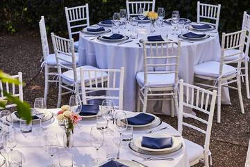 Outdoor wedding area