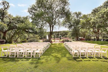Outdoor wedding area