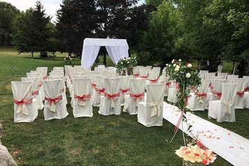 Outdoor wedding area