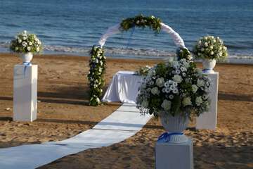 Outdoor wedding area