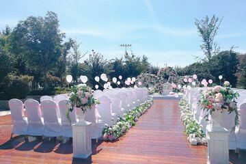 Outdoor wedding area