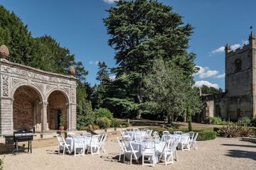 Outdoor banquet area