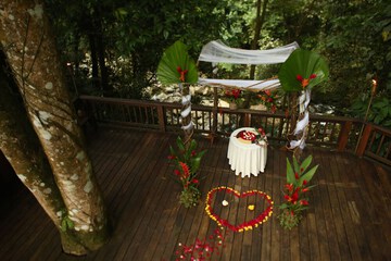 Outdoor wedding area