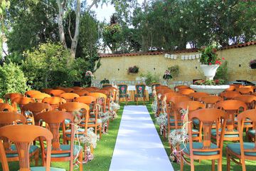 Outdoor wedding area