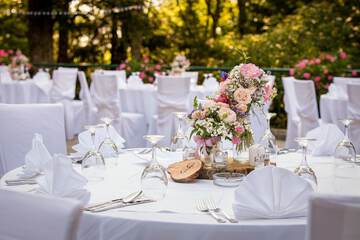 Outdoor wedding area