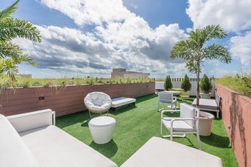 Outdoor banquet area
