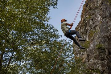 Outdoor rock climbing