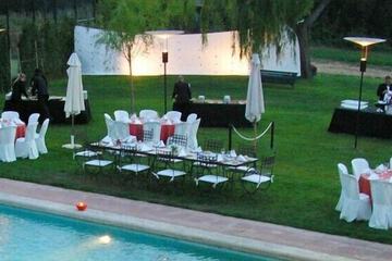 Outdoor wedding area