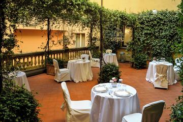 Outdoor banquet area
