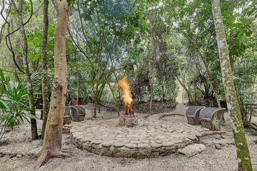 Outdoor banquet area