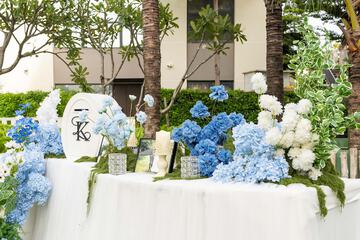 Outdoor wedding area