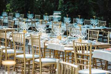Outdoor banquet area