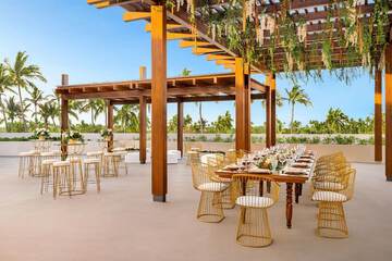 Outdoor wedding area