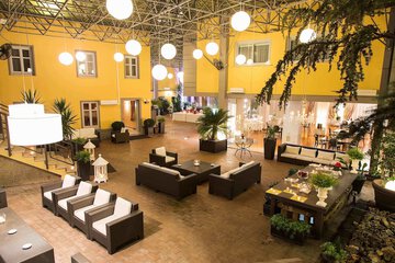 Outdoor banquet area