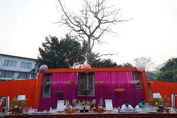 Outdoor banquet area