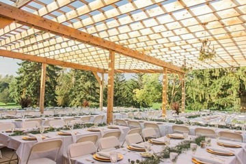 Outdoor wedding area