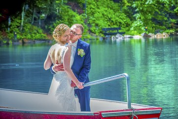 Outdoor wedding area