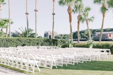 Outdoor wedding area