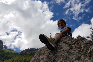 Outdoor rock climbing