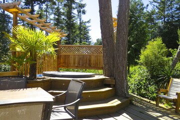 Outdoor spa tub