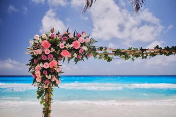 Outdoor wedding area