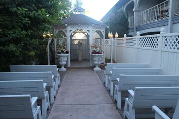 Outdoor wedding area