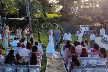 Outdoor wedding area