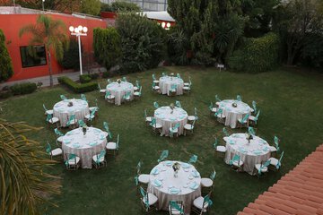 Outdoor banquet area