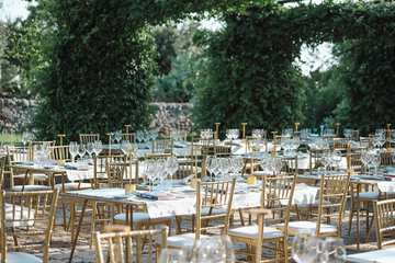 Outdoor banquet area