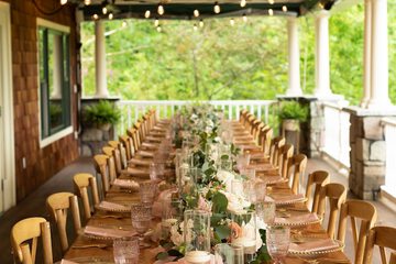Outdoor wedding area
