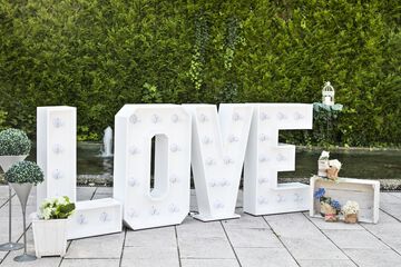 Outdoor banquet area