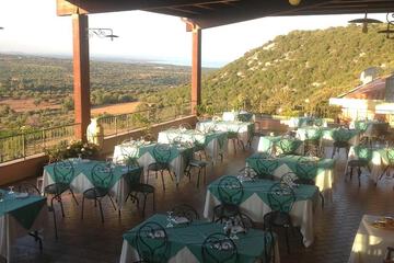 Outdoor banquet area