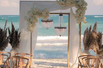 Outdoor wedding area