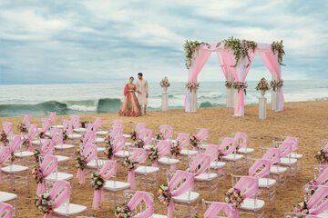 Outdoor wedding area