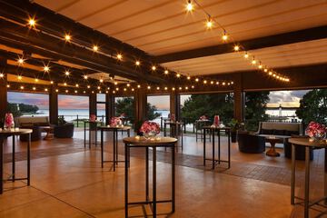 Outdoor banquet area