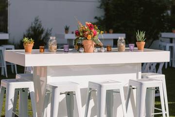 Outdoor wedding area