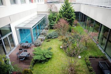 Outdoor banquet area