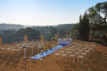 Outdoor wedding area