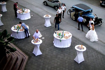 Outdoor wedding area