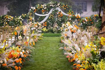 Outdoor wedding area